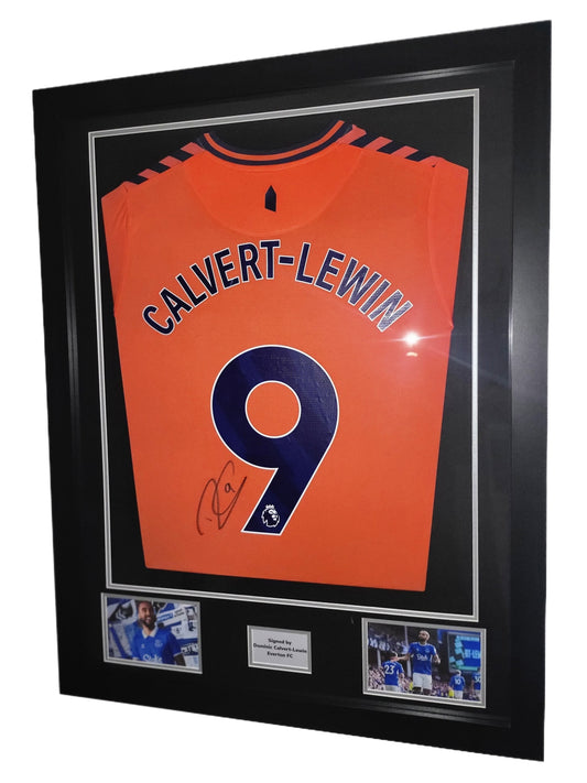 Dominic Calvert-Lewin Hand Signed Everton Away 2023/24 Framed Shirt