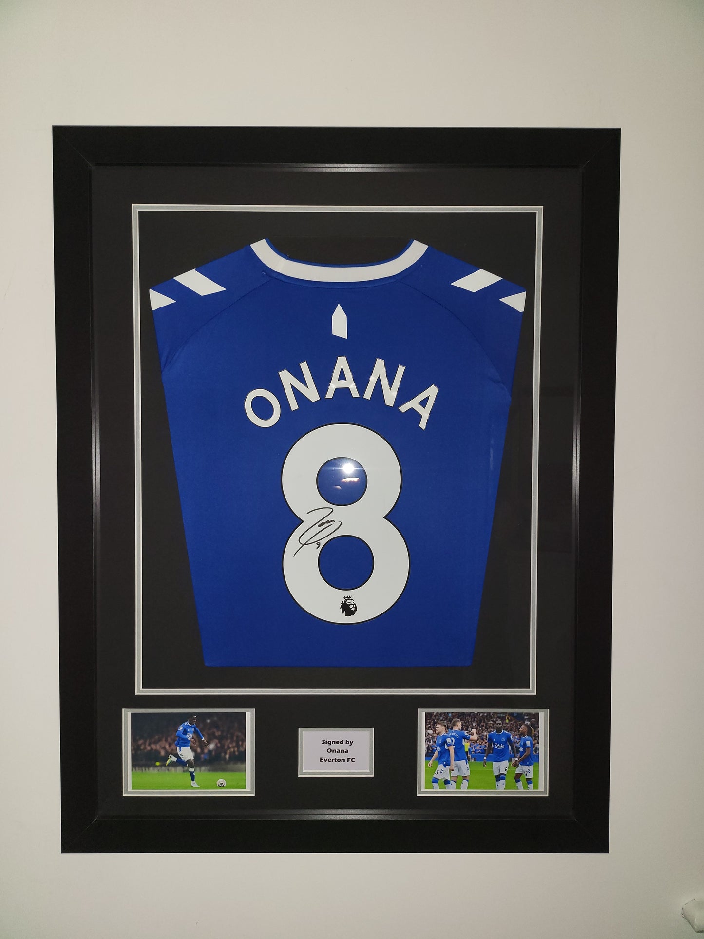 Onana Hand Signed Everton Home 2022/23 Framed Shirt