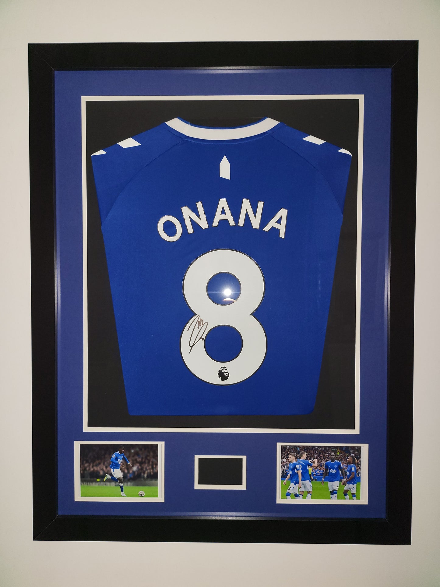 Onana Hand Signed Everton Home 2022/23 Framed Shirt