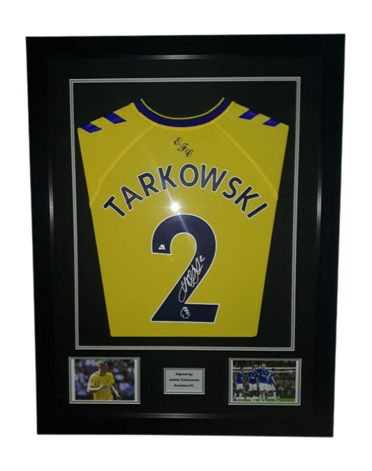 James Tarkowski Hand Signed Everton 3rd 2022/23 Framed Shirt