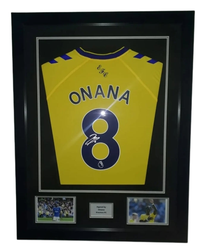 Onana Hand Signed Everton 3rd 2022/23 Framed Shirt