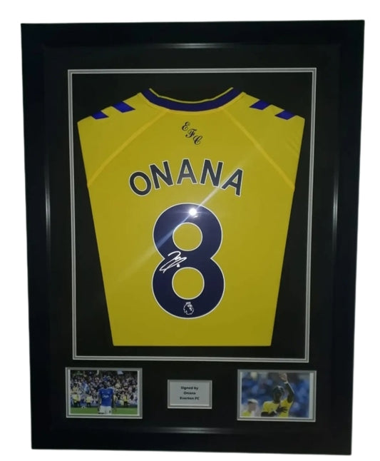 Onana Hand Signed Everton 3rd 2022/23 Framed Shirt