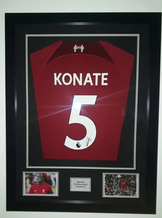 Konate Hand Signed Liverpool Home 2022/23 Framed Shirt with COA